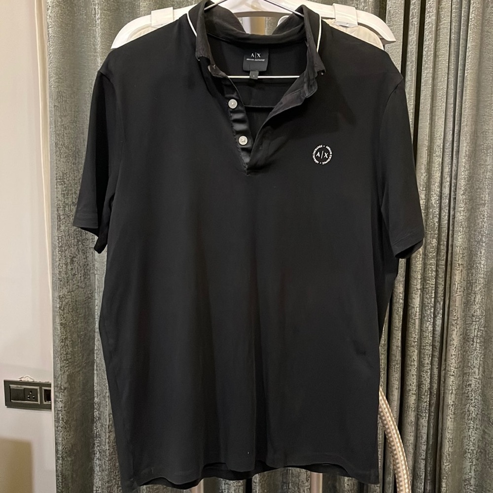 ARMANI EXCHANGE
Black Slim Fit Polo T-Shirt - Picture 1 of 11